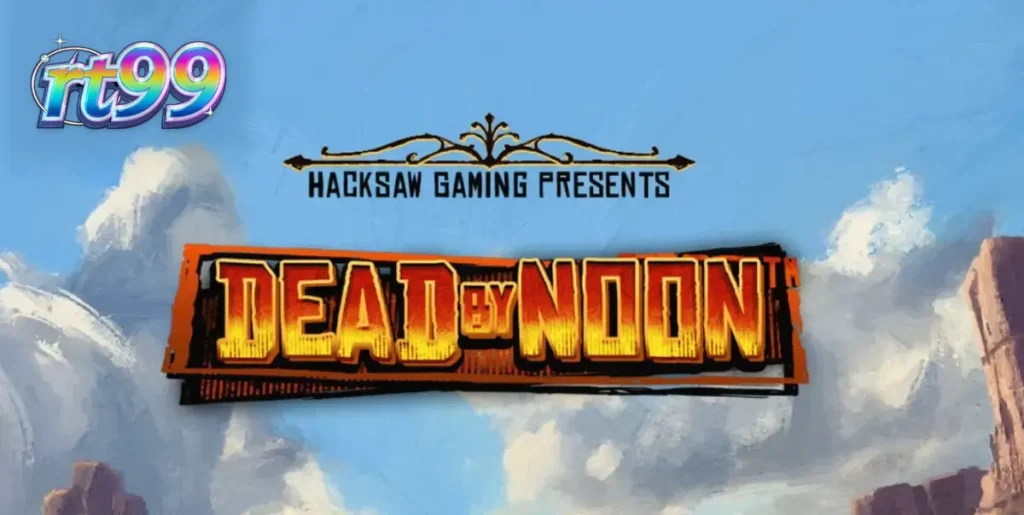 Tampilan visual slot Dead By Noon dengan tema Wild West yang kelam dan penuh debu